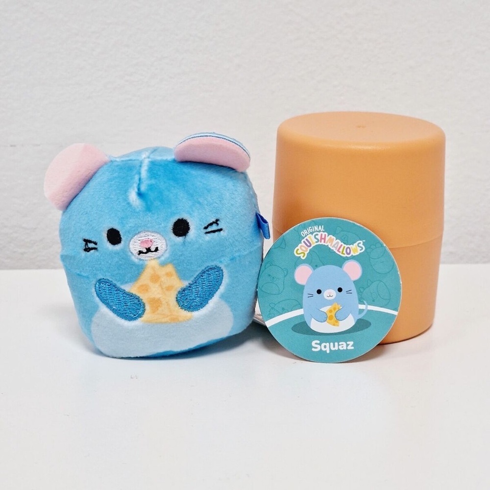 Nwt  🐭 Squishmallow Squaz Blue Mouse 2"